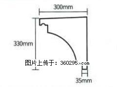 产品分解图型 - 檐口线，型号：SX311-YK-2，规格：300x330mm(2) - 锡林郭勒盟三象EPS建材 xl.sx311.cc